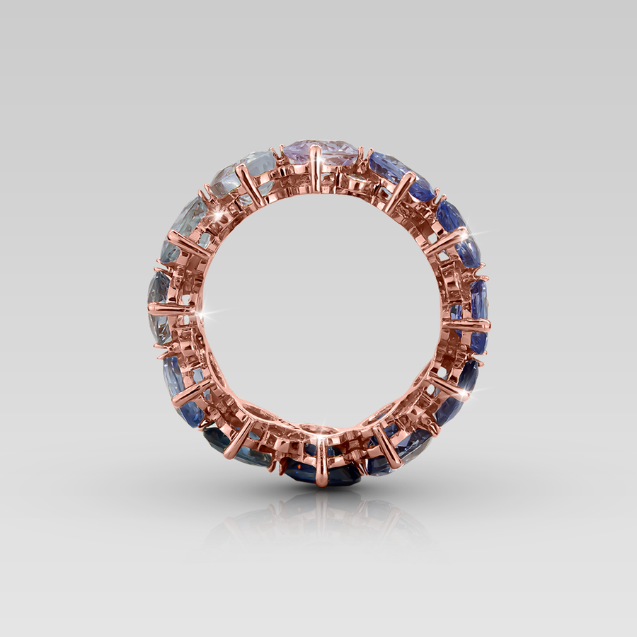 Anillo Banda Ovals de Zafiro